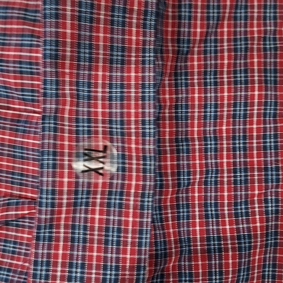 NWT Arrow Wrinkle Free Red, Blue, White Plaid Short Sleeve Button Down Shirt XXL - Picture 7 of 12